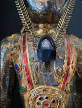 Load image into Gallery viewer, Black Leather & Chain Necklace w/ Quartz (SALE)