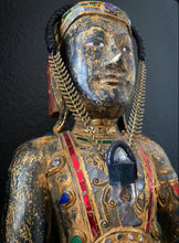 Load image into Gallery viewer, Black Leather & Chain Necklace w/ Quartz (SALE)