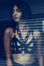 Load image into Gallery viewer, Leather Chain & Rose Quartz Necklace