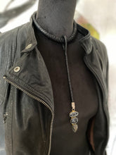Load image into Gallery viewer, Leather &amp; Pendant Drop Necklace (SALE)