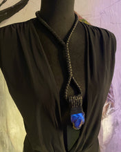 Load image into Gallery viewer, Leather &amp; Labradorite Rope Necklace