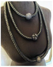 Load image into Gallery viewer, Leather Tiered Necklace