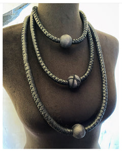 Leather Tiered Necklace