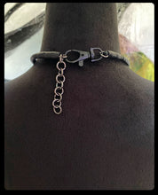 Load image into Gallery viewer, Brass Spine Chain &amp; Rutile Necklace w/ Leather