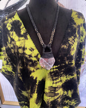 Load image into Gallery viewer, Black Leather &amp; Labradorite Necklace (SALE)