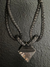 Load image into Gallery viewer, A Black Leather Choker &amp; Rutilated Quartz