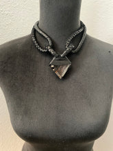 Load image into Gallery viewer, A Black Leather Choker &amp; Rutilated Quartz