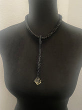 Load image into Gallery viewer, A Faceted Citrine &amp; Leather Drop Necklace