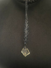 Load image into Gallery viewer, A Faceted Citrine &amp; Leather Drop Necklace