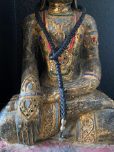 Load image into Gallery viewer, Black Leather Lariat w/ Rattlesnake Vertebrae