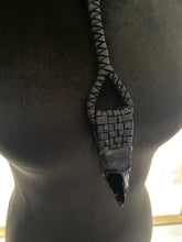 Load image into Gallery viewer, Leather &amp; Obsidian Rope Necklace