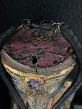 Load image into Gallery viewer, Black Leather Fringe Necklace w/ Selenite