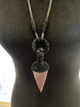 Load image into Gallery viewer, Black Leather &amp; Jasper Necklace (SALE)