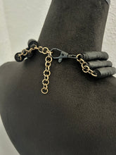 Load image into Gallery viewer, A. Black Leather Choker w/ Epic Smokey Quartz