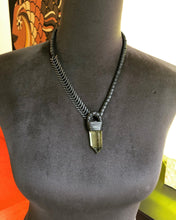 Load image into Gallery viewer, Chain &amp; Citrine Necklace w/ Leather